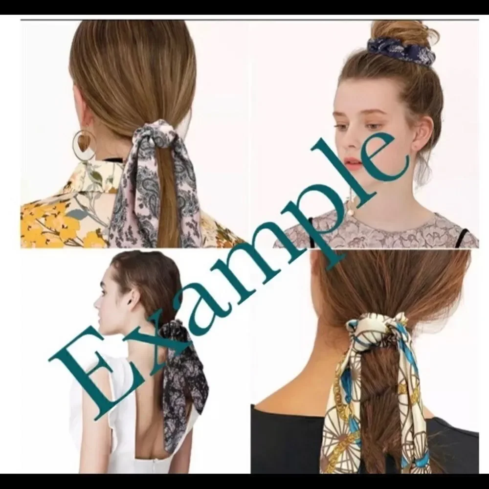 Hair bundle 3 scrunches with matching scrunchy scarfs.